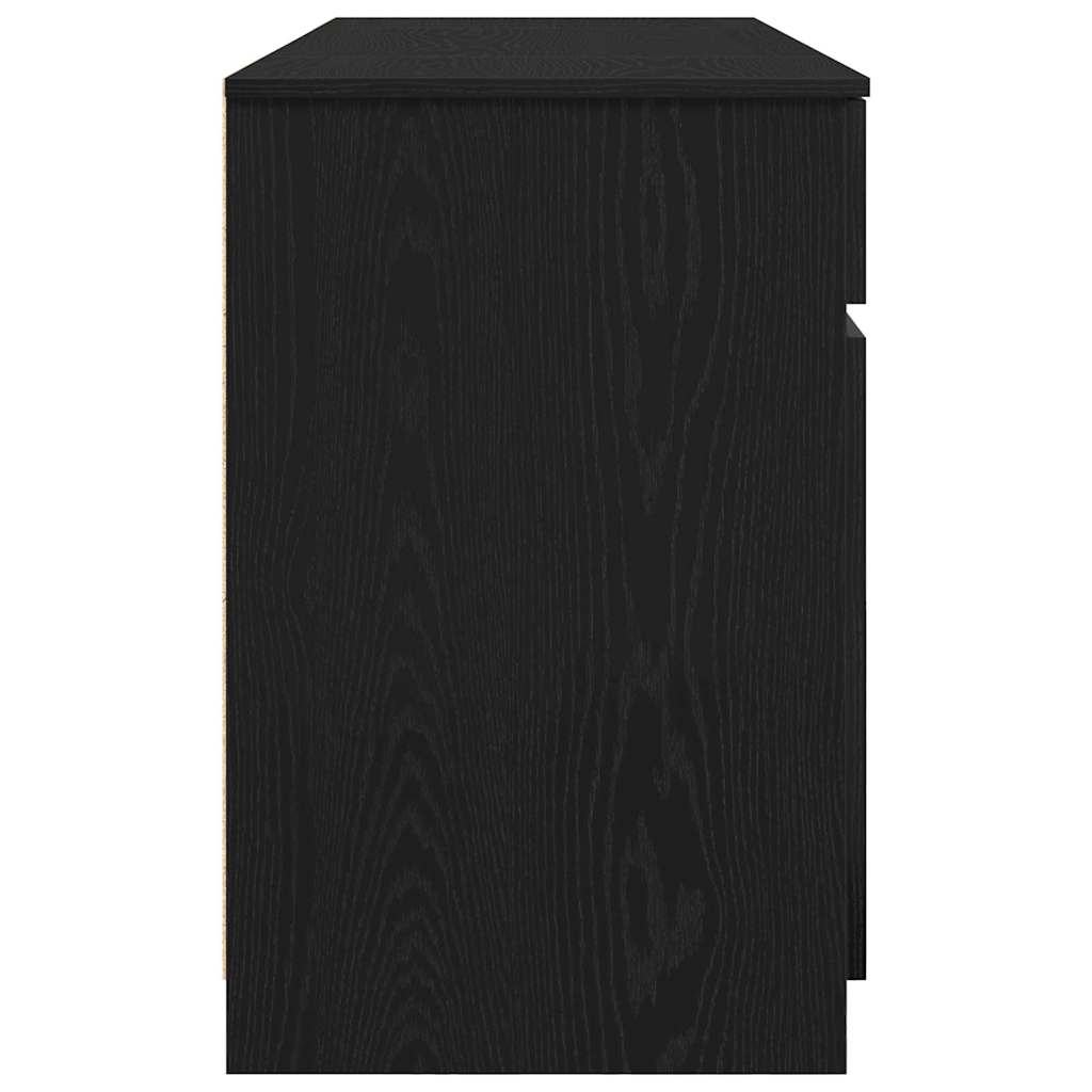 Bureau met lade Zwart eiken 140 x 49 x 76 cm Bewerkt hout is nu te koop bij PeponiXL, paradijselijk wonen!