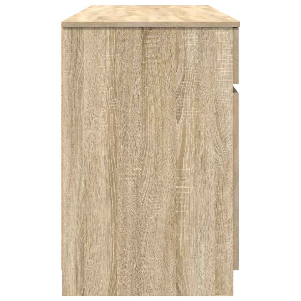Bureau met lade Sonoma eiken 140 x 49 x 76 cm Bewerkt hout is nu te koop bij PeponiXL, paradijselijk wonen!