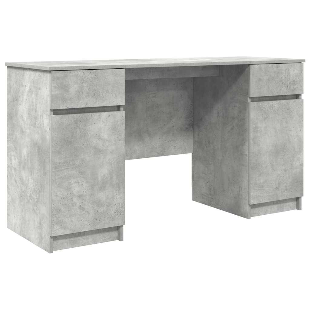 Bureau met lade Betongrijs 140 x 49 x 76 cm Bewerkt hout is nu te koop bij PeponiXL, paradijselijk wonen!