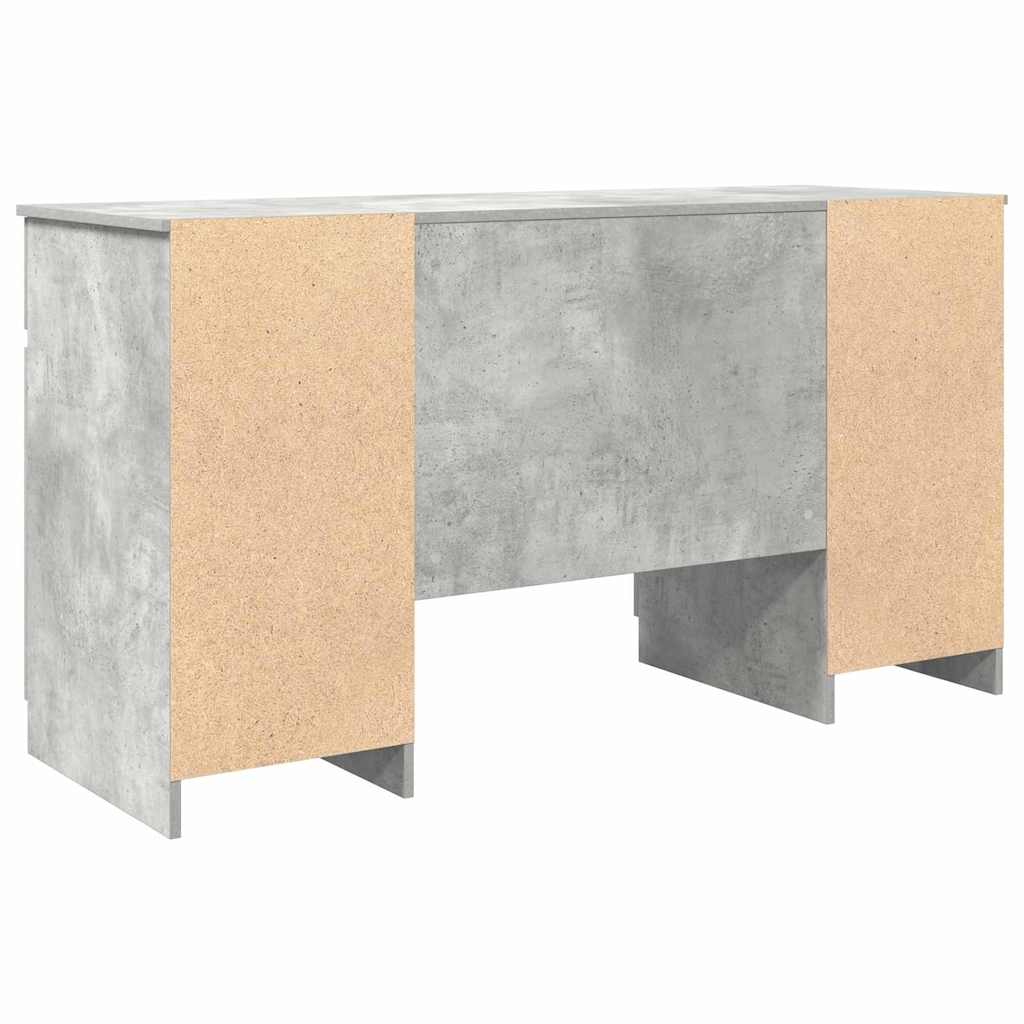 Bureau met lade Betongrijs 140 x 49 x 76 cm Bewerkt hout is nu te koop bij PeponiXL, paradijselijk wonen!