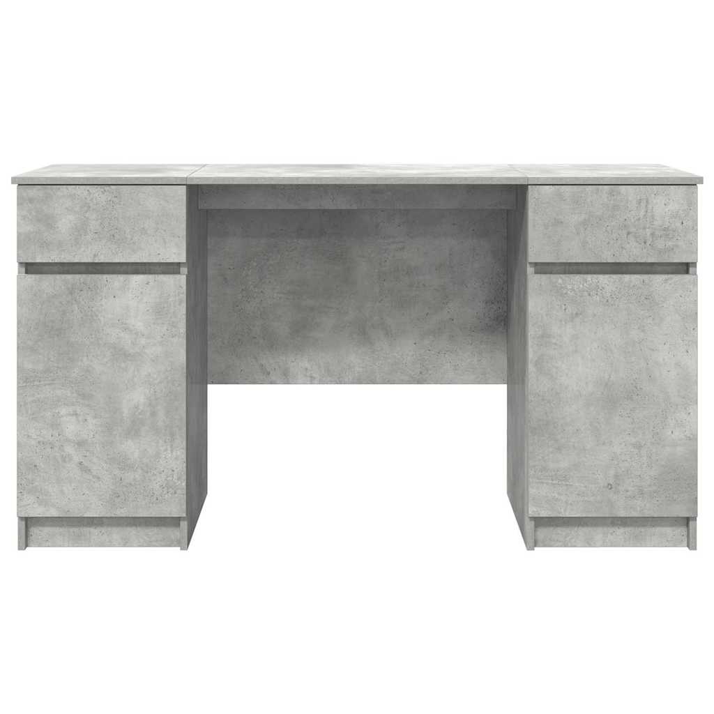 Bureau met lade Betongrijs 140 x 49 x 76 cm Bewerkt hout is nu te koop bij PeponiXL, paradijselijk wonen!