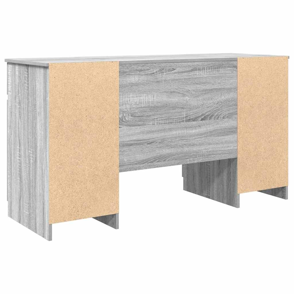 Bureau met lade Grijs sonoma 140 x 49 x 76 cm Bewerkt hout is nu te koop bij PeponiXL, paradijselijk wonen!