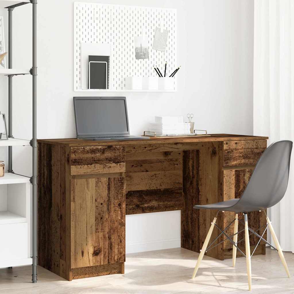 Bureau met lade Oud hout 140 x 49 x 76 cm Bewerkt hout is nu te koop bij PeponiXL, paradijselijk wonen!