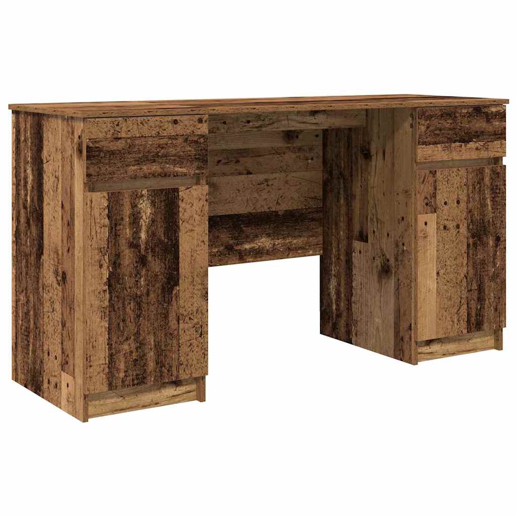 Bureau met lade Oud hout 140 x 49 x 76 cm Bewerkt hout is nu te koop bij PeponiXL, paradijselijk wonen!