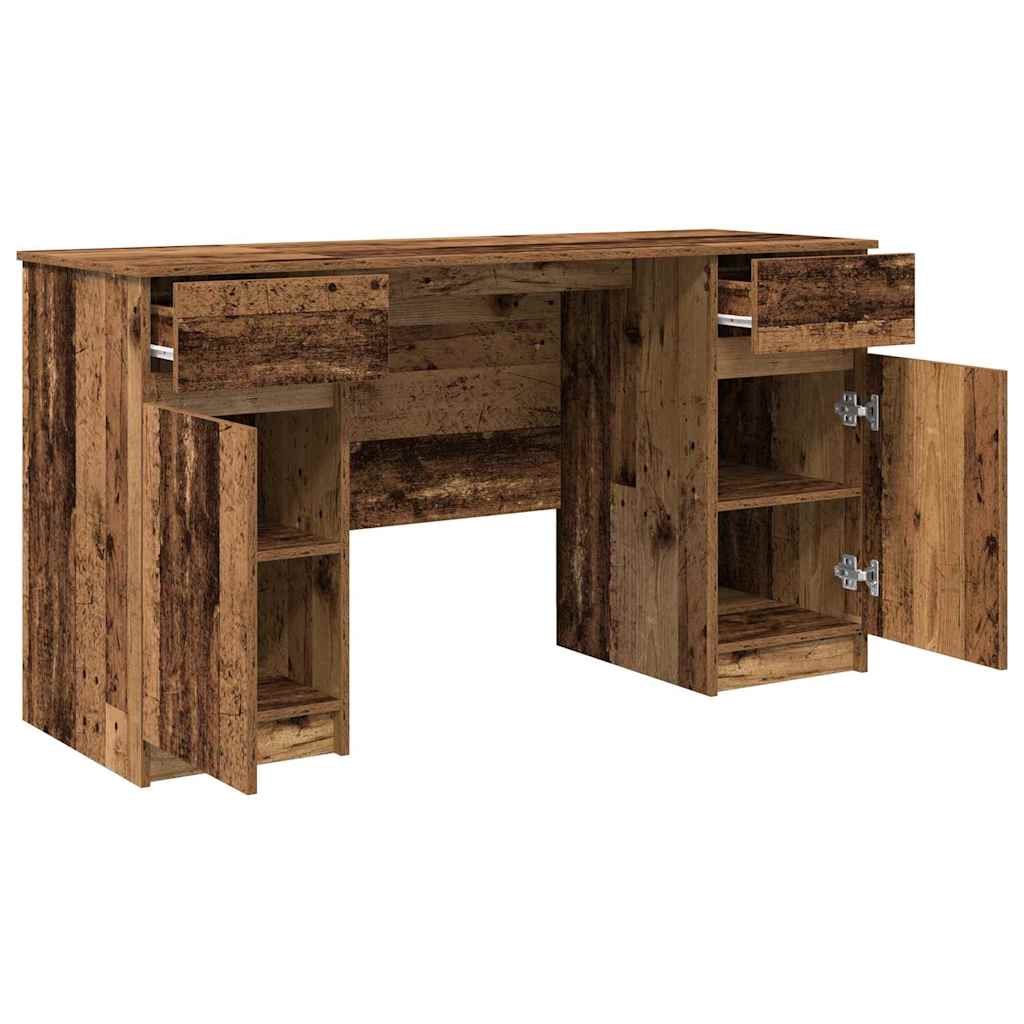 Bureau met lade Oud hout 140 x 49 x 76 cm Bewerkt hout is nu te koop bij PeponiXL, paradijselijk wonen!