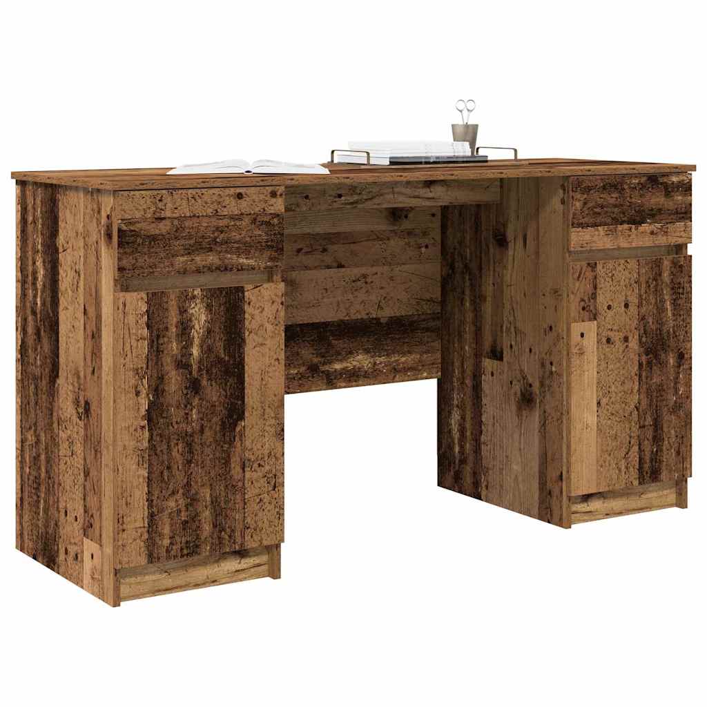 Bureau met lade Oud hout 140 x 49 x 76 cm Bewerkt hout is nu te koop bij PeponiXL, paradijselijk wonen!