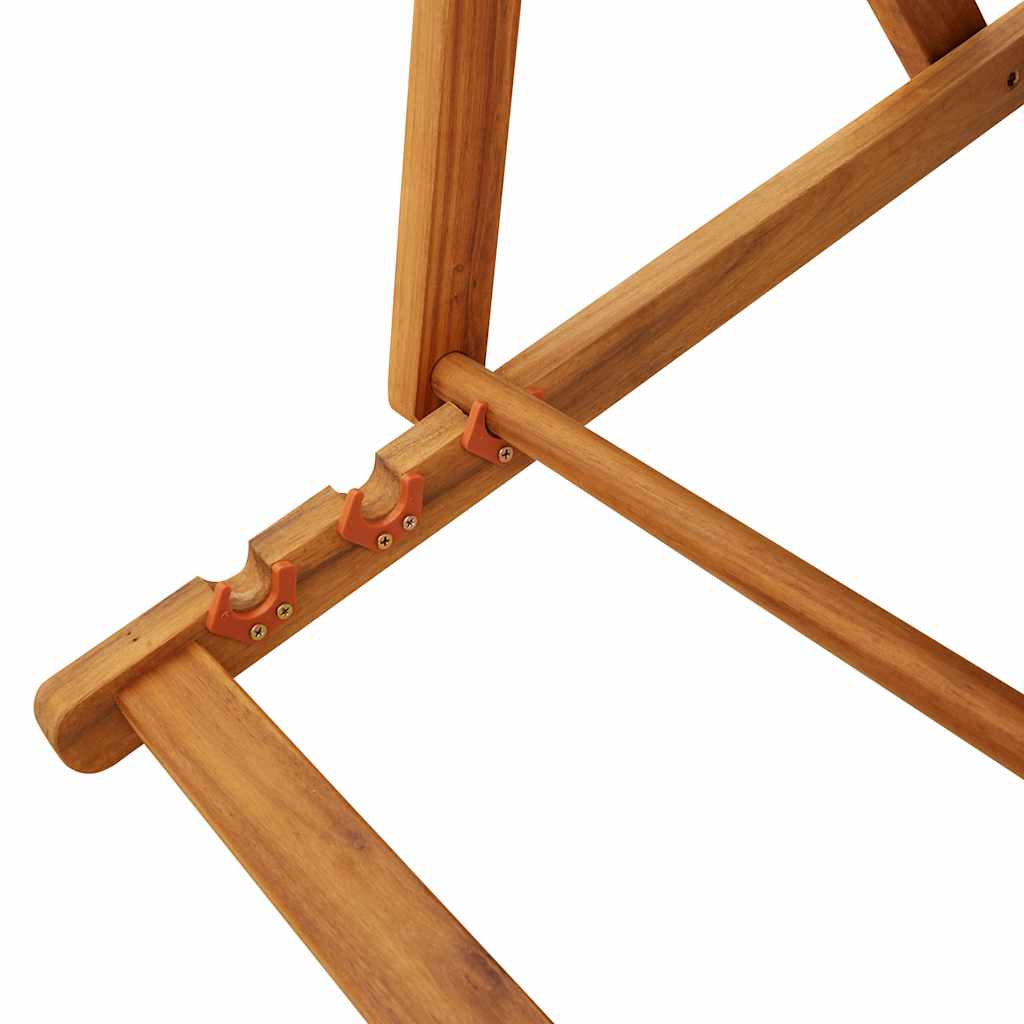 Strandstoel inklapbaar met armleuningen acaciahout en textileen is nu te koop bij PeponiXL, paradijselijk wonen!