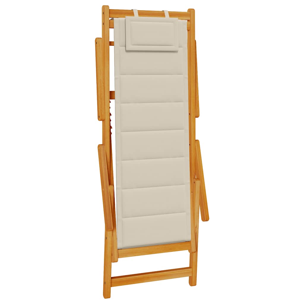 Opvouwbare stoel met armleuningen Taupe Acaciahout & Textileen is nu te koop bij PeponiXL, paradijselijk wonen!