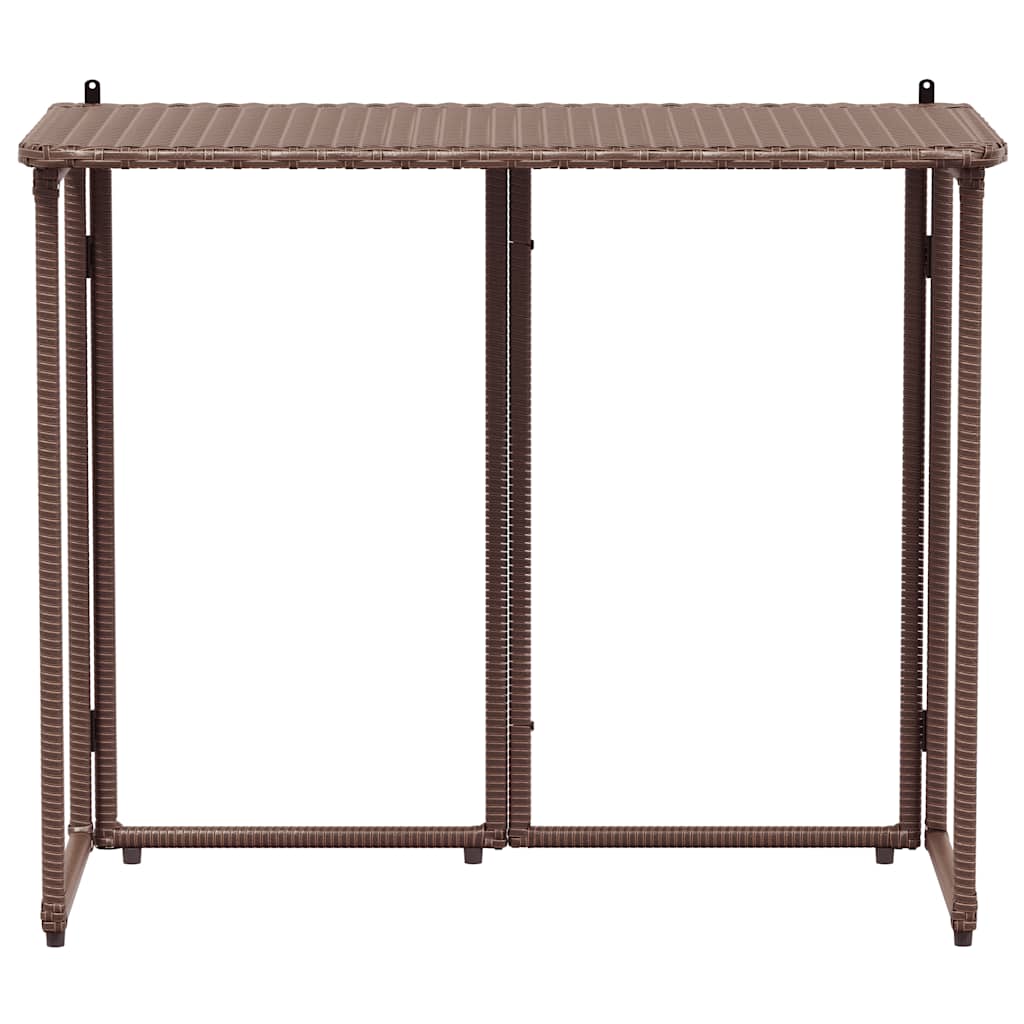 Tuintafel inklapbaar 90x51x75 cm poly rattan bruin is nu te koop bij PeponiXL, paradijselijk wonen!