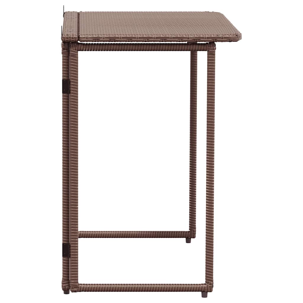 Tuintafel inklapbaar 90x51x75 cm poly rattan bruin is nu te koop bij PeponiXL, paradijselijk wonen!