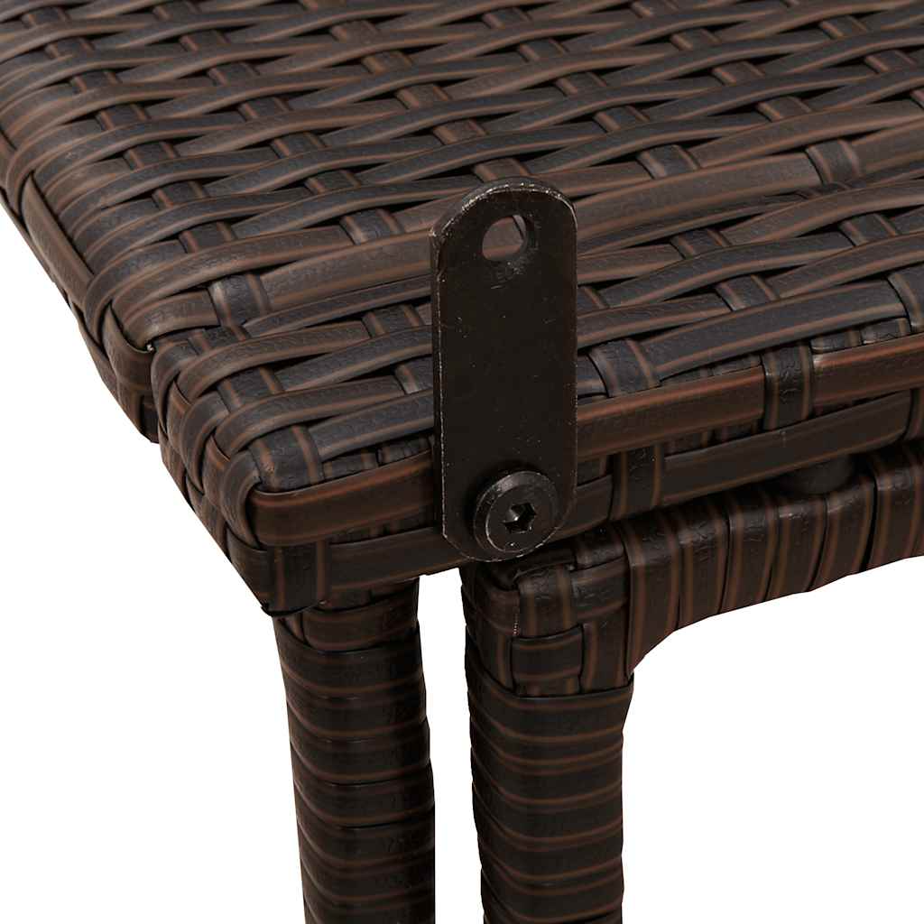 Tuintafel inklapbaar 90x51x75 cm poly rattan bruin is nu te koop bij PeponiXL, paradijselijk wonen!