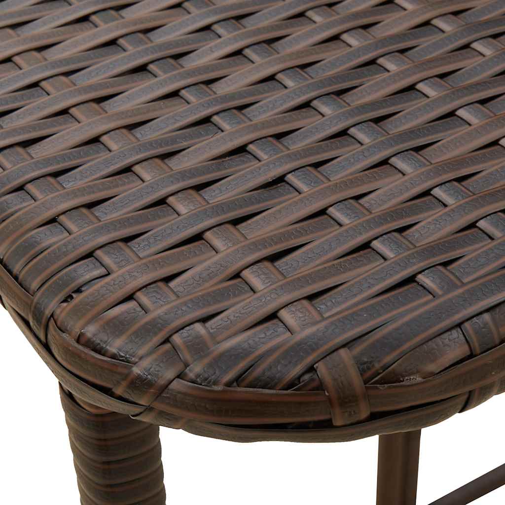 Tuintafel inklapbaar 90x51x75 cm poly rattan bruin is nu te koop bij PeponiXL, paradijselijk wonen!
