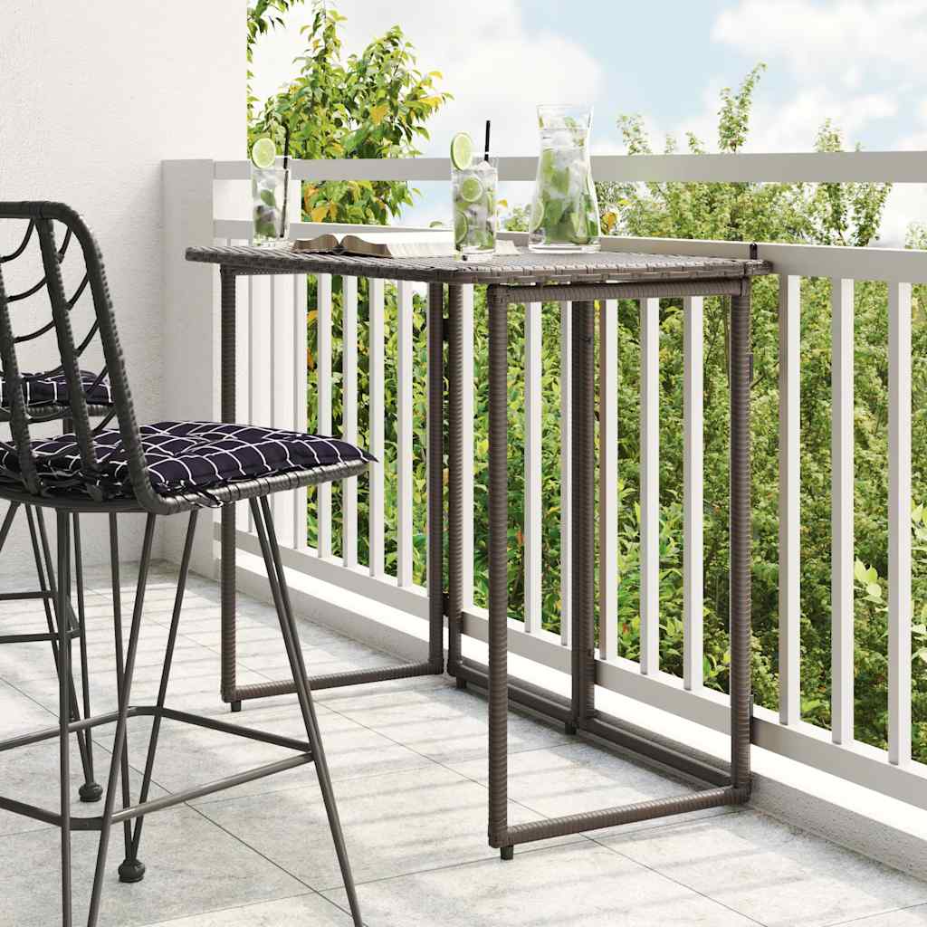 Tuintafel inklapbaar 90x51x75 cm poly rattan bruin is nu te koop bij PeponiXL, paradijselijk wonen!