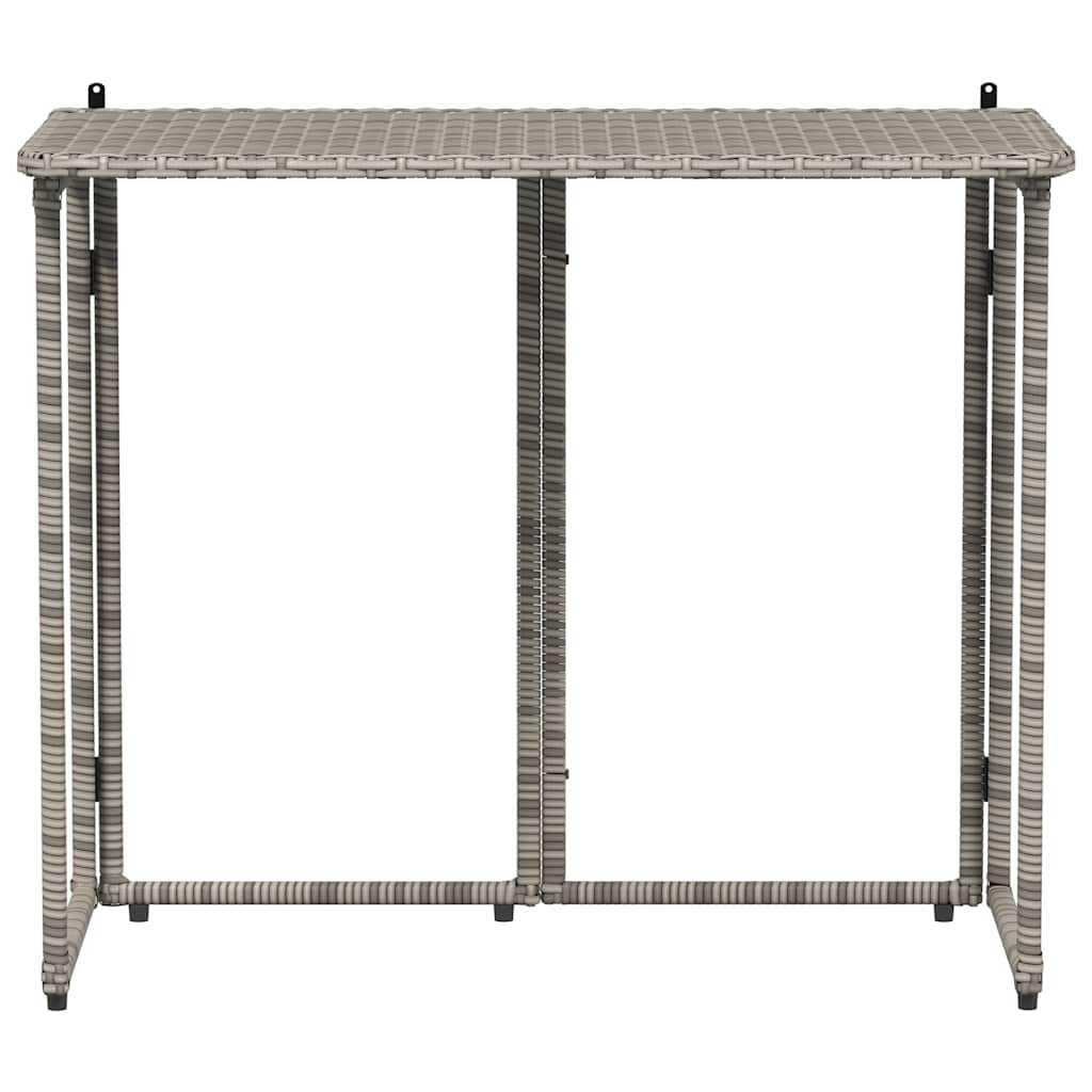 Tuintafel inklapbaar 90x51x75 cm poly rattan grijs is nu te koop bij PeponiXL, paradijselijk wonen!