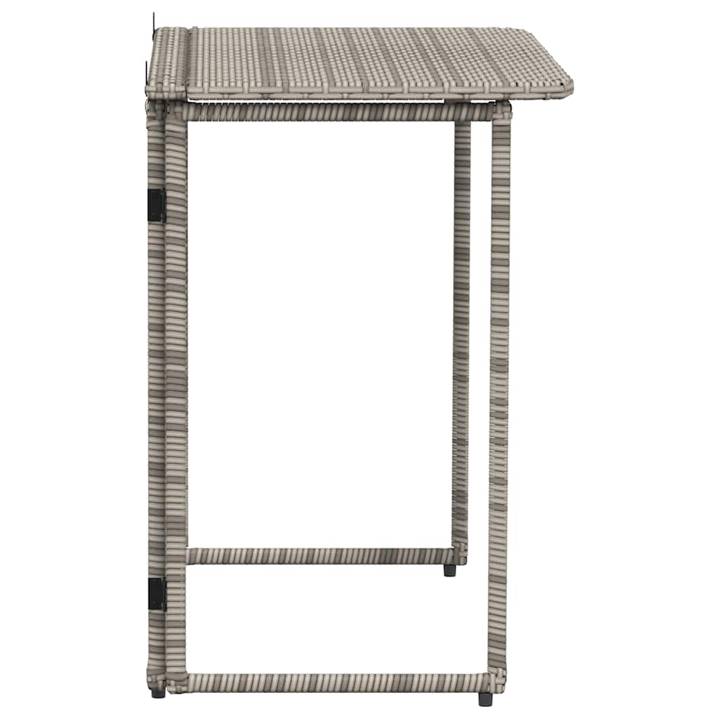 Tuintafel inklapbaar 90x51x75 cm poly rattan grijs is nu te koop bij PeponiXL, paradijselijk wonen!