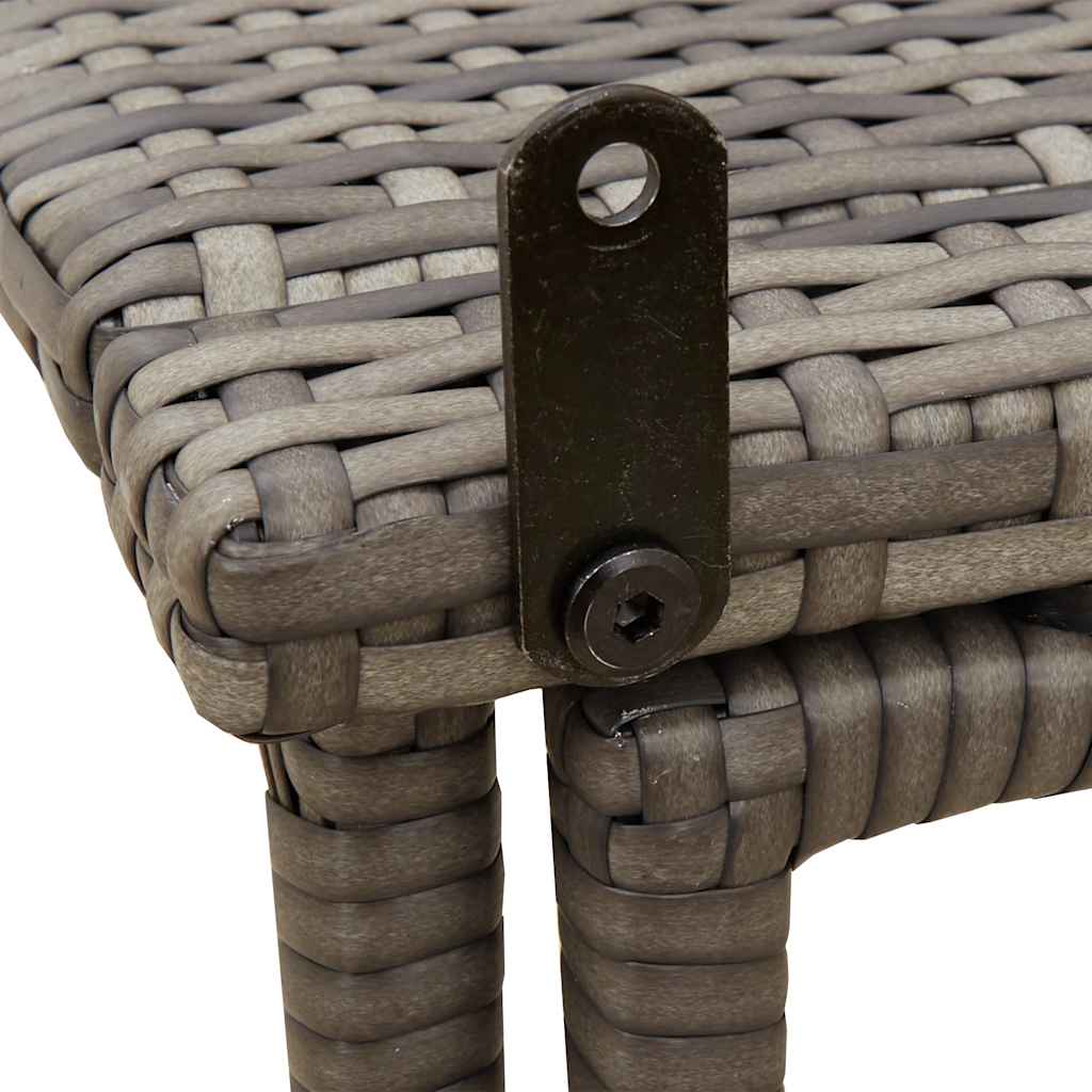 Tuintafel inklapbaar 90x51x75 cm poly rattan grijs is nu te koop bij PeponiXL, paradijselijk wonen!