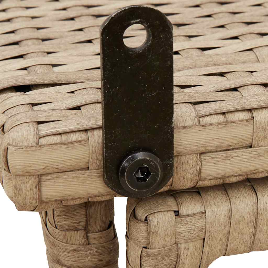 Tuintafel inklapbaar 90x51x75 cm poly rattan beige is nu te koop bij PeponiXL, paradijselijk wonen!