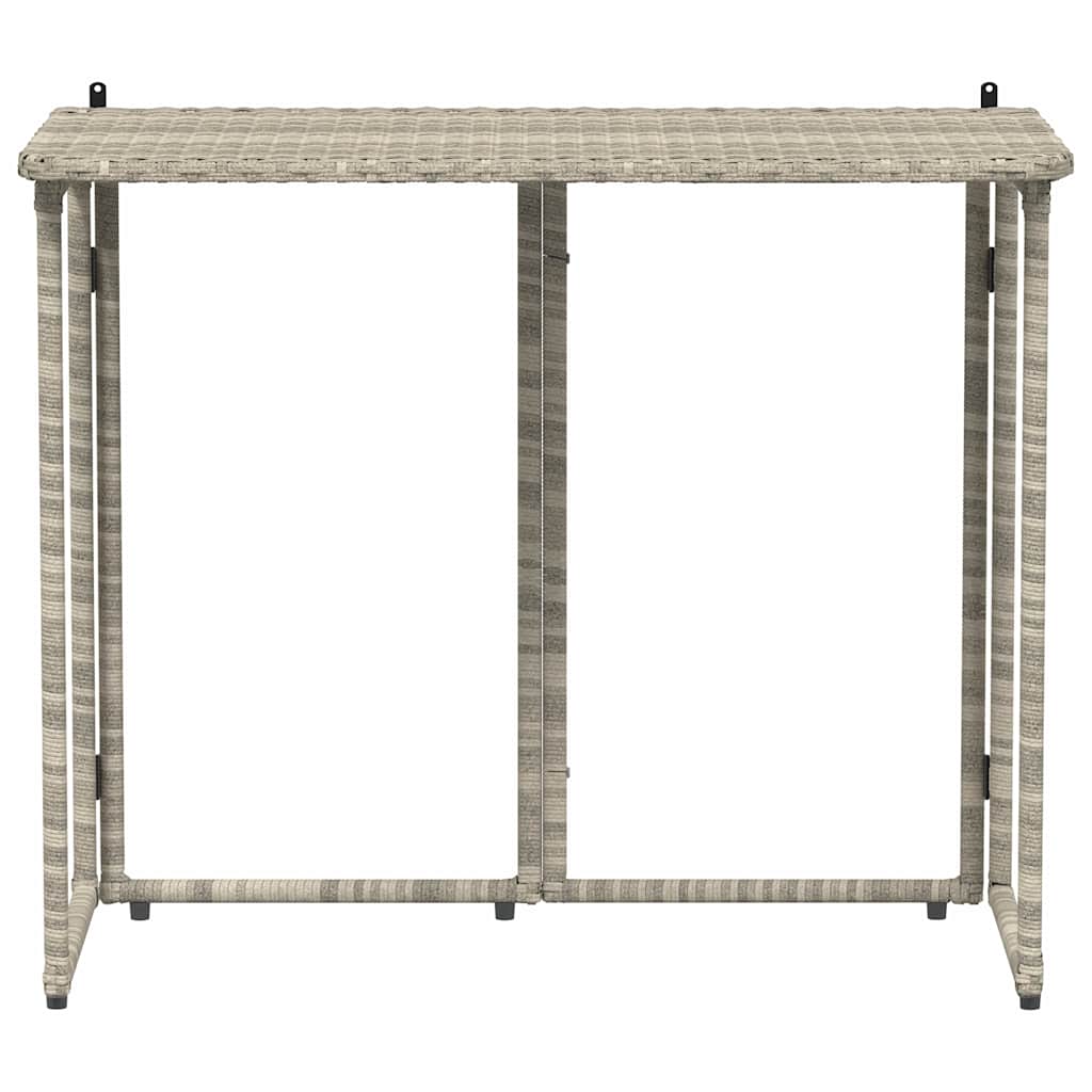 Tuintafel inklapbaar 90x51x75 cm poly rattan lichtgrijs is nu te koop bij PeponiXL, paradijselijk wonen!