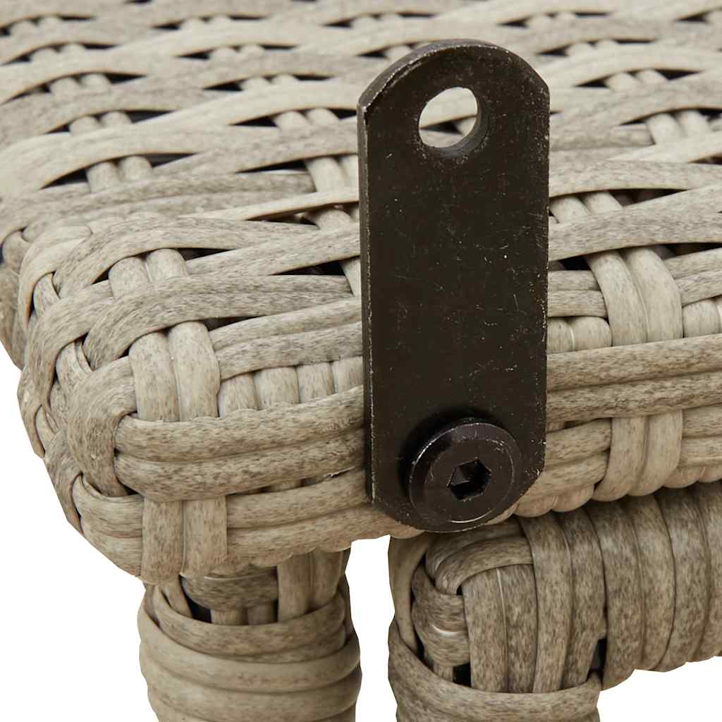 Tuintafel inklapbaar 90x51x75 cm poly rattan lichtgrijs is nu te koop bij PeponiXL, paradijselijk wonen!