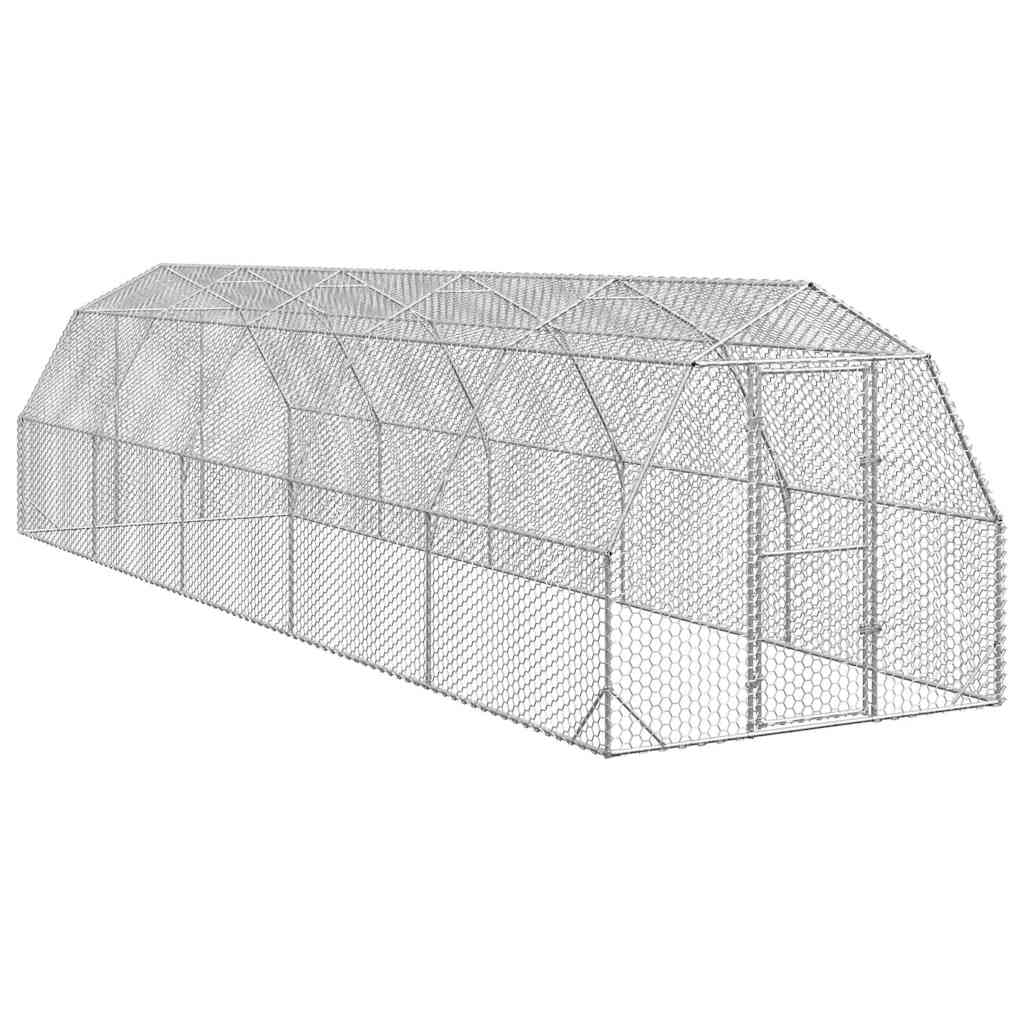 Kippenren 2,5x10x2,25 m gegalvaniseerd staal is nu te koop bij PeponiXL, paradijselijk wonen!
