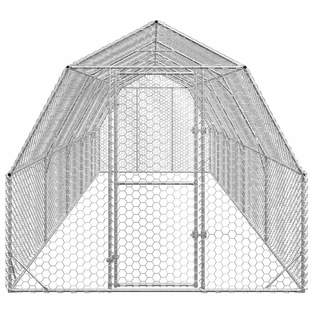 Kippenren 2,5x10x2,25 m gegalvaniseerd staal is nu te koop bij PeponiXL, paradijselijk wonen!