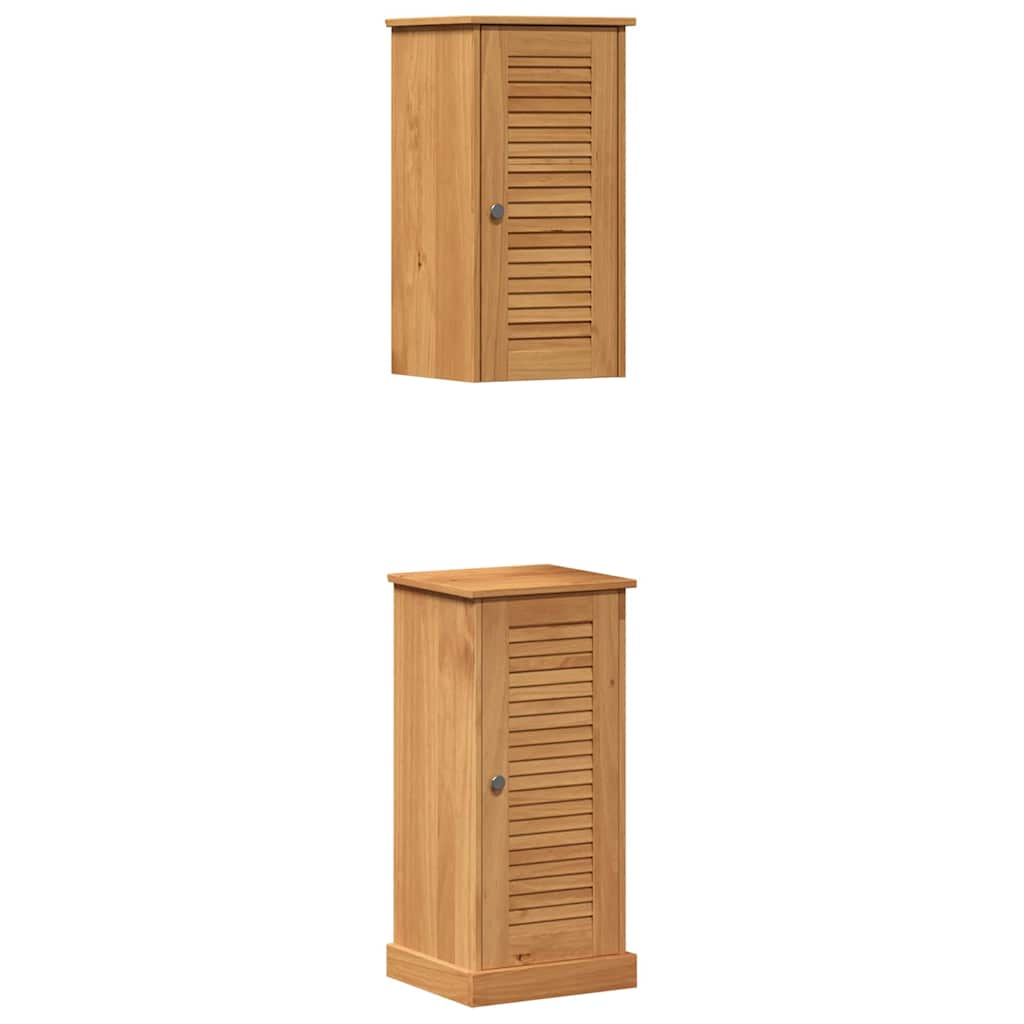 Badkamermeubelset met plank VIGO 2 pcs Bruin en Honingbruin is nu te koop bij PeponiXL, paradijselijk wonen!