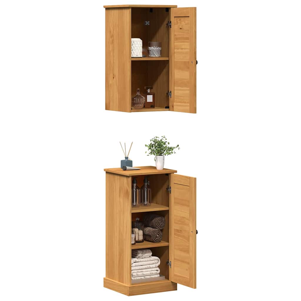 Badkamermeubelset met plank VIGO 2 pcs Bruin en Honingbruin is nu te koop bij PeponiXL, paradijselijk wonen!