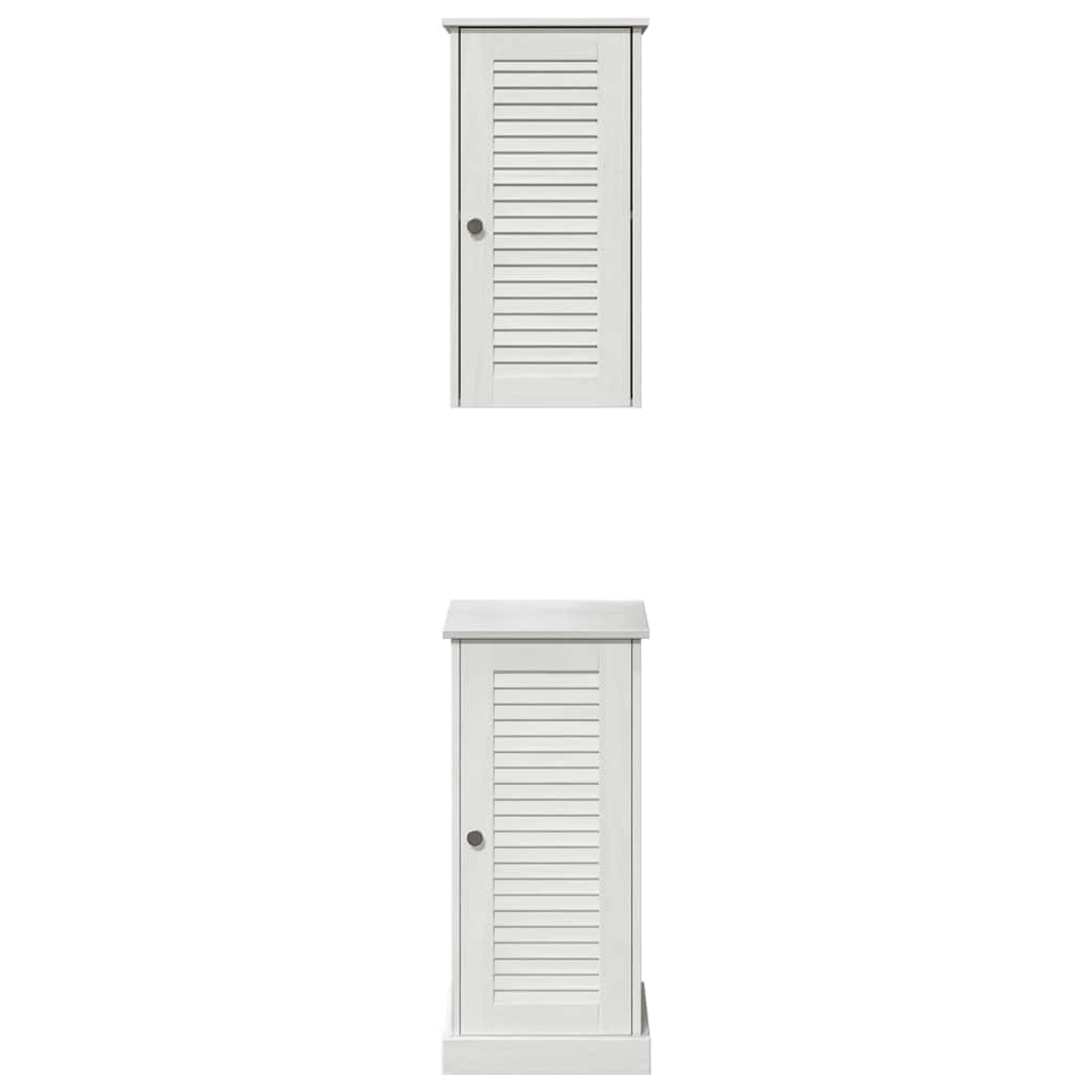 Badkamermeubelset met plank VIGO 2 pcs Wit en Antiek Wit is nu te koop bij PeponiXL, paradijselijk wonen!