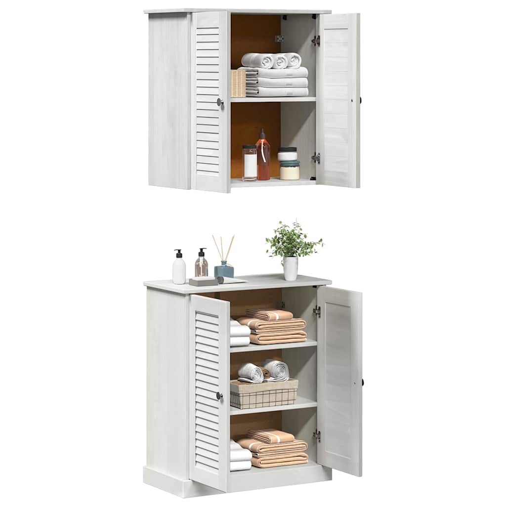 Badkamermeubelset 2 pcs Wit en Antiek Wit 67,5 x 34 x 80 cm is nu te koop bij PeponiXL, paradijselijk wonen!