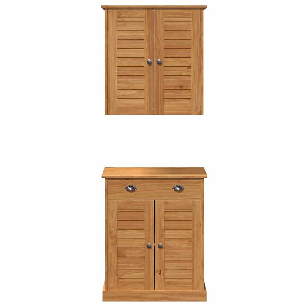 Badkamermeubelset met plank VIGO 2 pcs Bruin en Honingbruin is nu te koop bij PeponiXL, paradijselijk wonen!