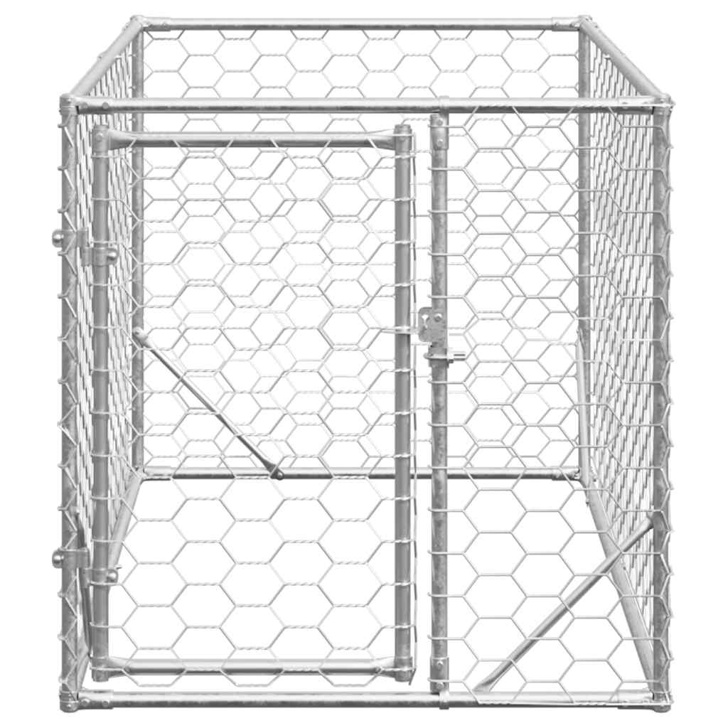 Hondenhok voor buiten met deur 2x1x1 m gegalvaniseerd staal is nu te koop bij PeponiXL, paradijselijk wonen!