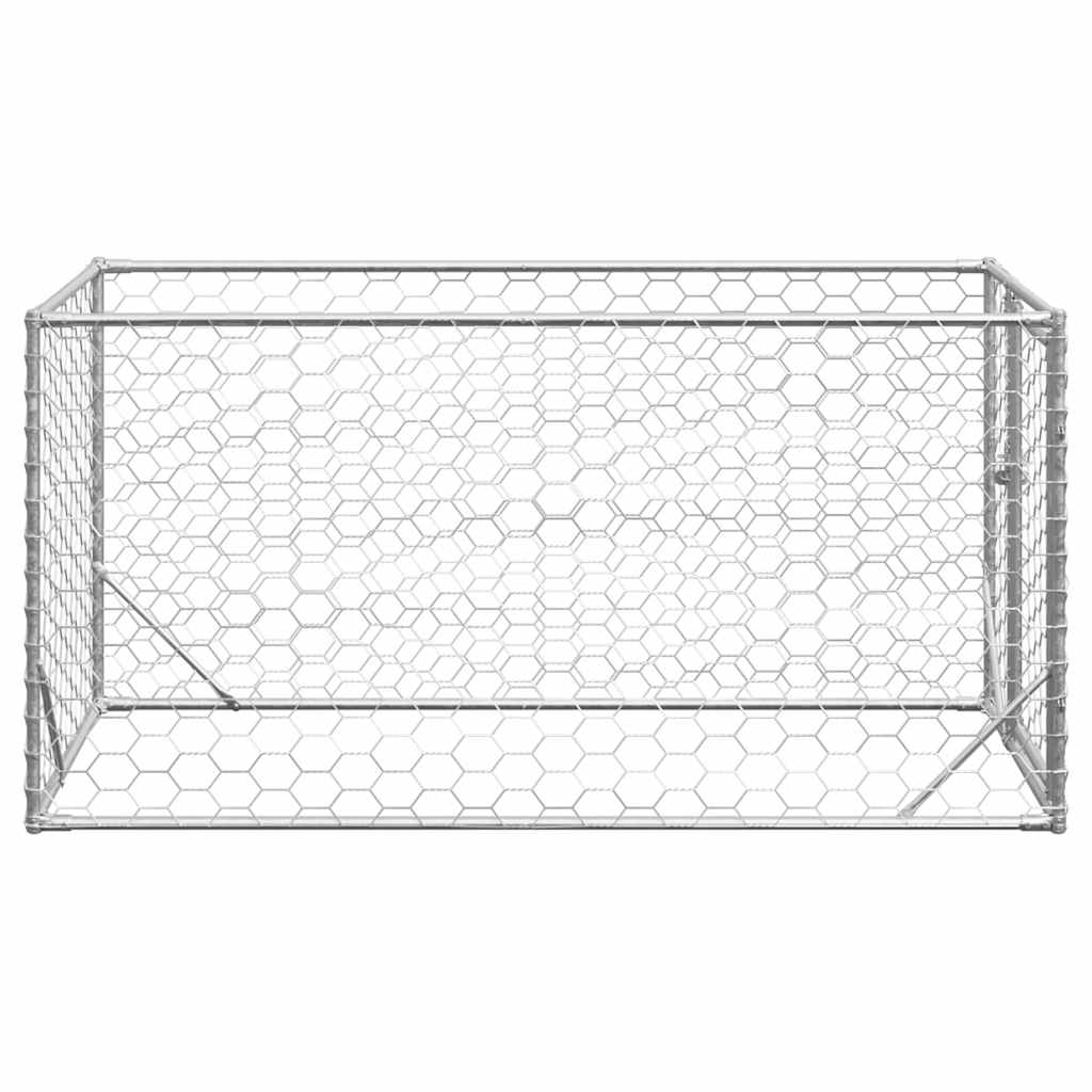 Hondenhok voor buiten met deur 2x1x1 m gegalvaniseerd staal is nu te koop bij PeponiXL, paradijselijk wonen!