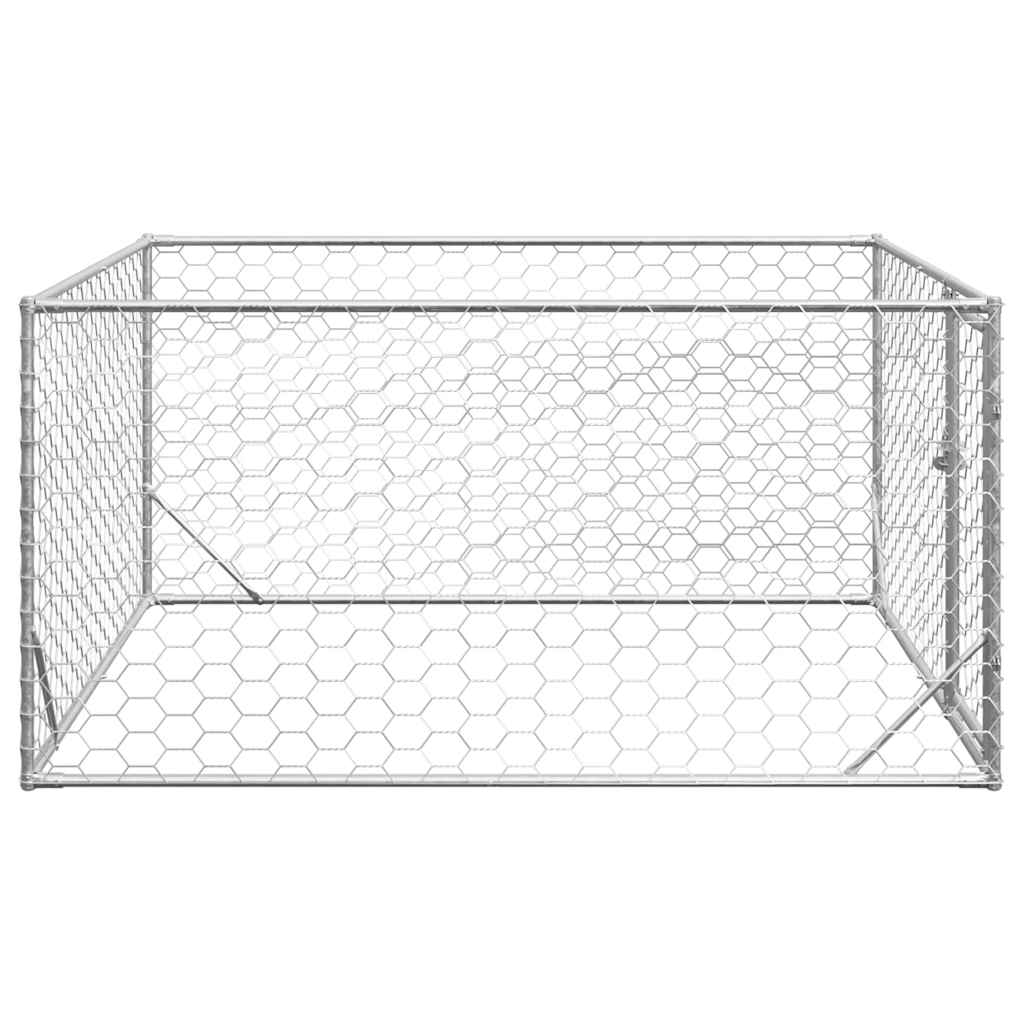 Hondenhok voor buiten met deur 2x2x1 m gegalvaniseerd staal is nu te koop bij PeponiXL, paradijselijk wonen!