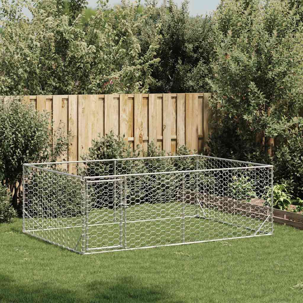 Hondenhok voor buiten met deur 3x2x1 m gegalvaniseerd staal is nu te koop bij PeponiXL, paradijselijk wonen!