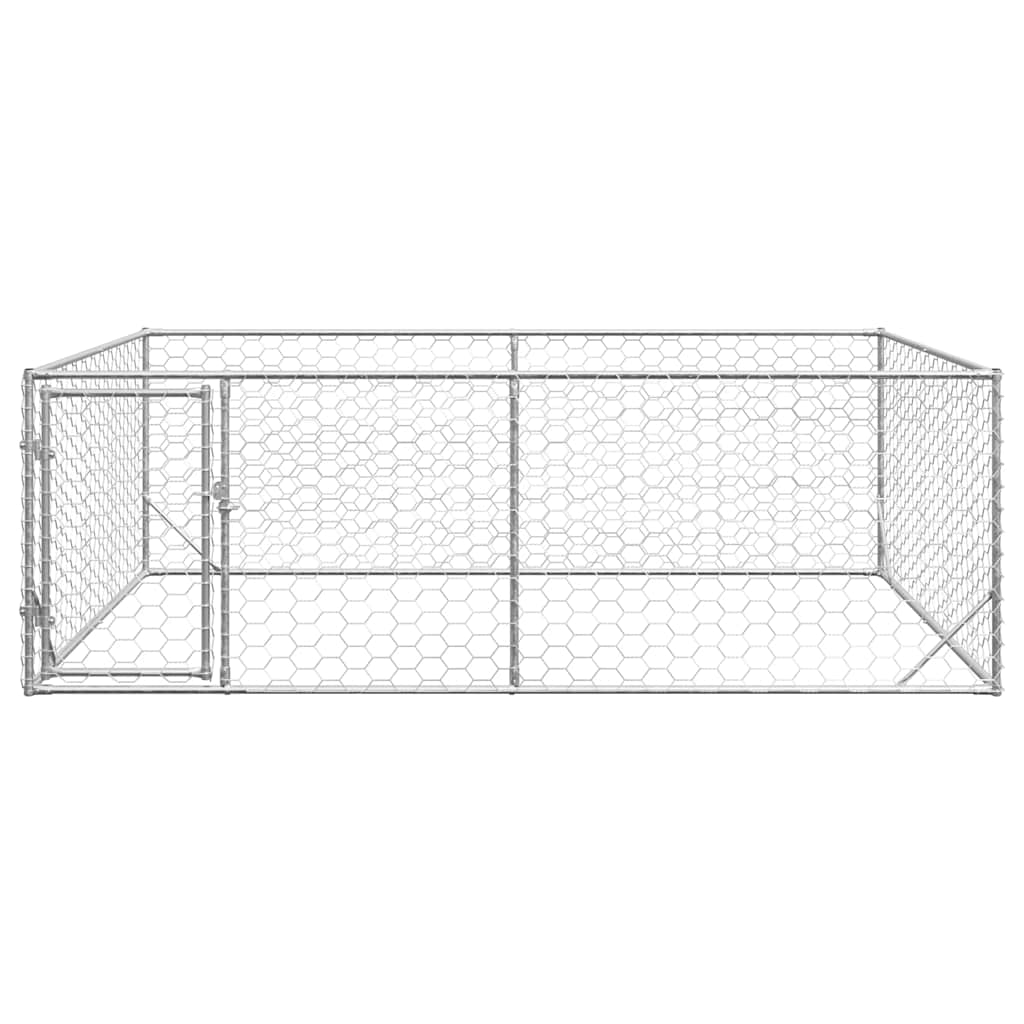 Hondenhok voor buiten met deur 3x2x1 m gegalvaniseerd staal is nu te koop bij PeponiXL, paradijselijk wonen!