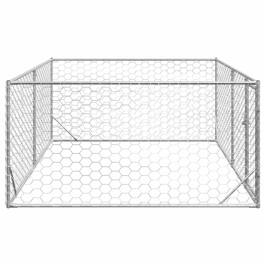 Hondenhok voor buiten met deur 3x2x1 m gegalvaniseerd staal is nu te koop bij PeponiXL, paradijselijk wonen!