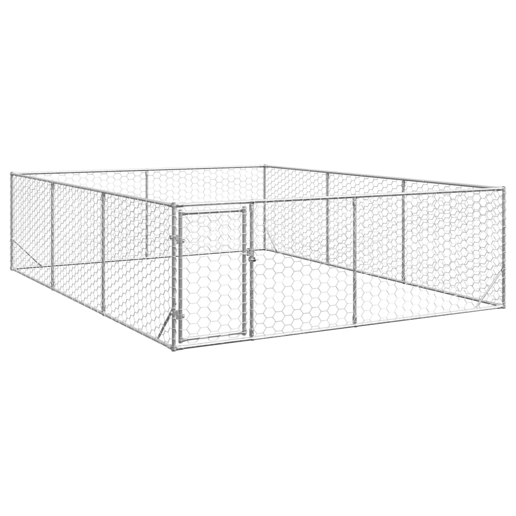 Hondenhok voor buiten met deur 3x4x1 m gegalvaniseerd staal is nu te koop bij PeponiXL, paradijselijk wonen!