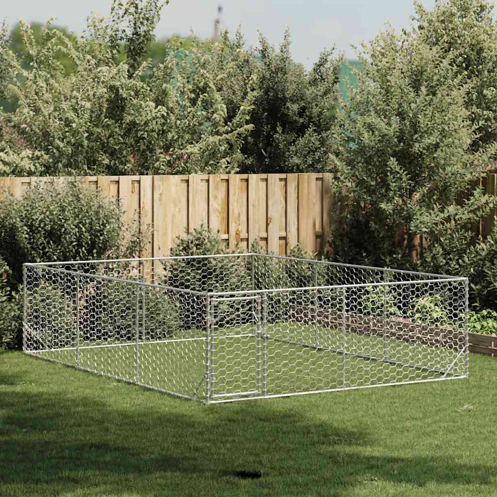 Hondenhok voor buiten met deur 3x4x1 m gegalvaniseerd staal is nu te koop bij PeponiXL, paradijselijk wonen!