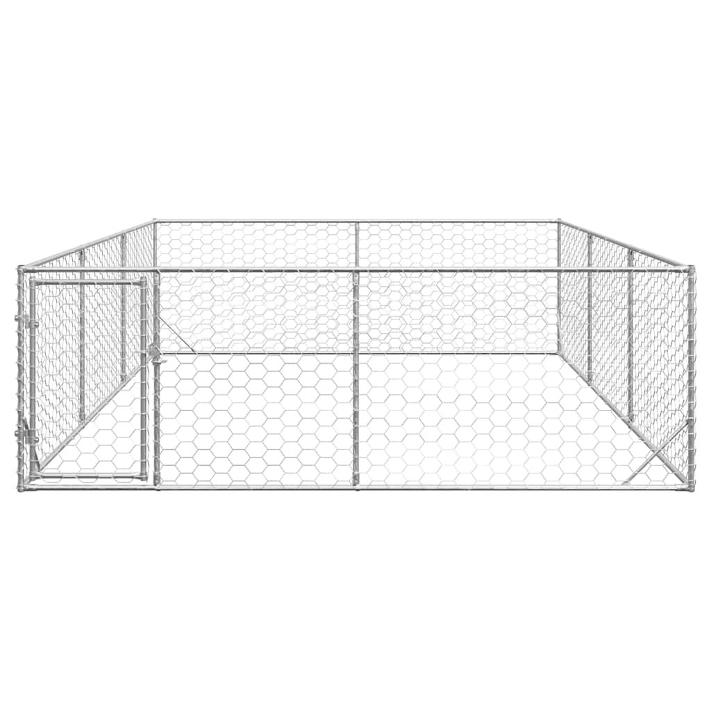 Hondenhok voor buiten met deur 3x4x1 m gegalvaniseerd staal is nu te koop bij PeponiXL, paradijselijk wonen!