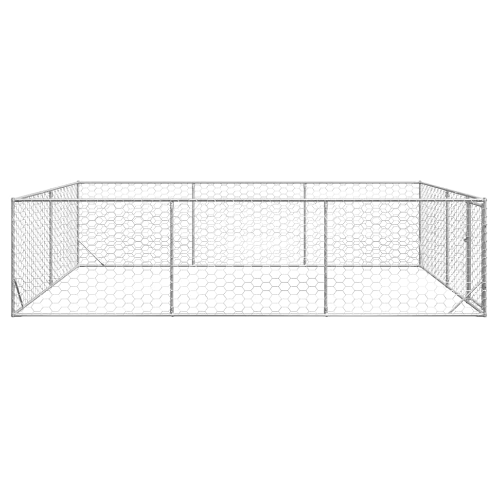 Hondenhok voor buiten met deur 3x4x1 m gegalvaniseerd staal is nu te koop bij PeponiXL, paradijselijk wonen!