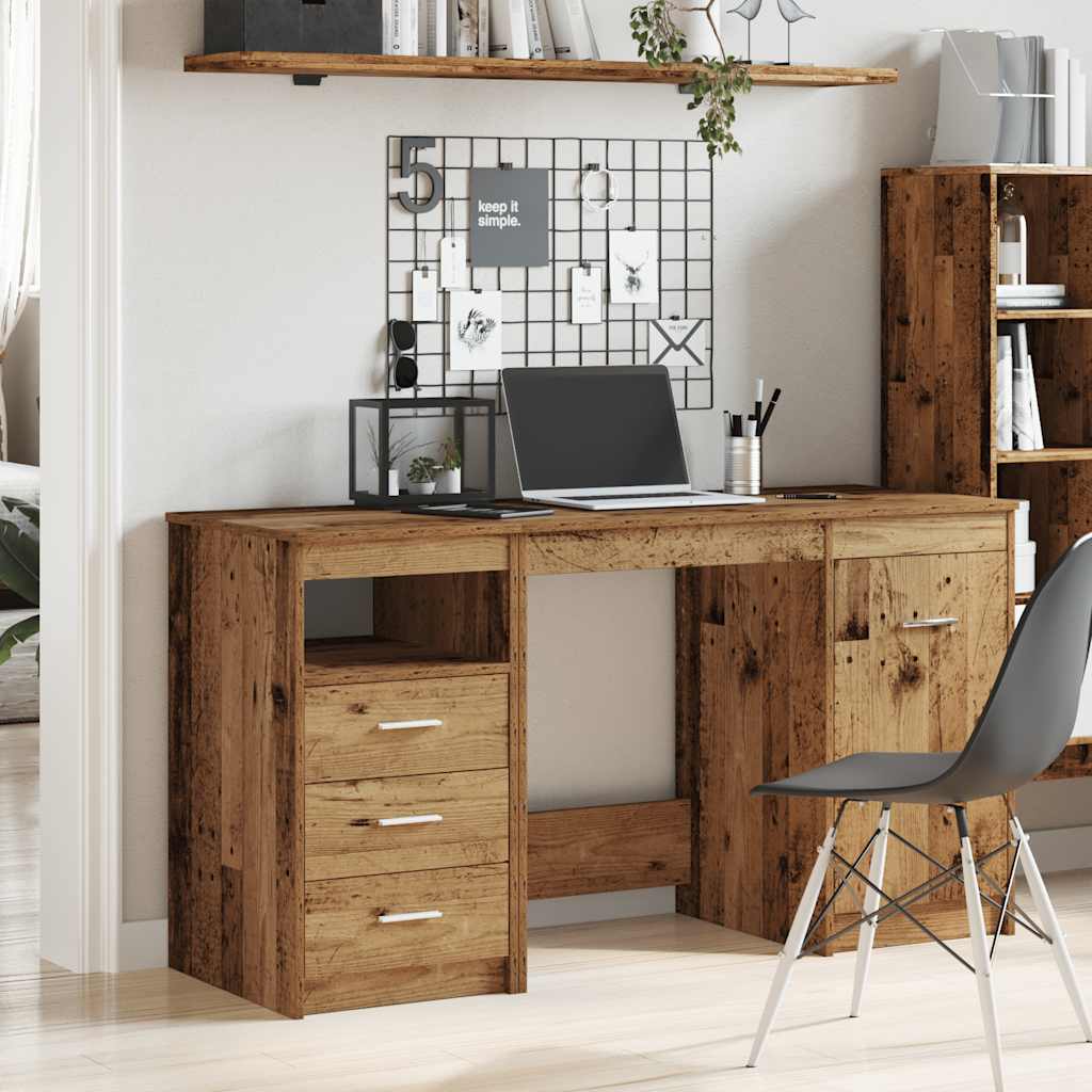 Bureau met kast Oud hout Bewerkt hout is nu te koop bij PeponiXL, paradijselijk wonen!