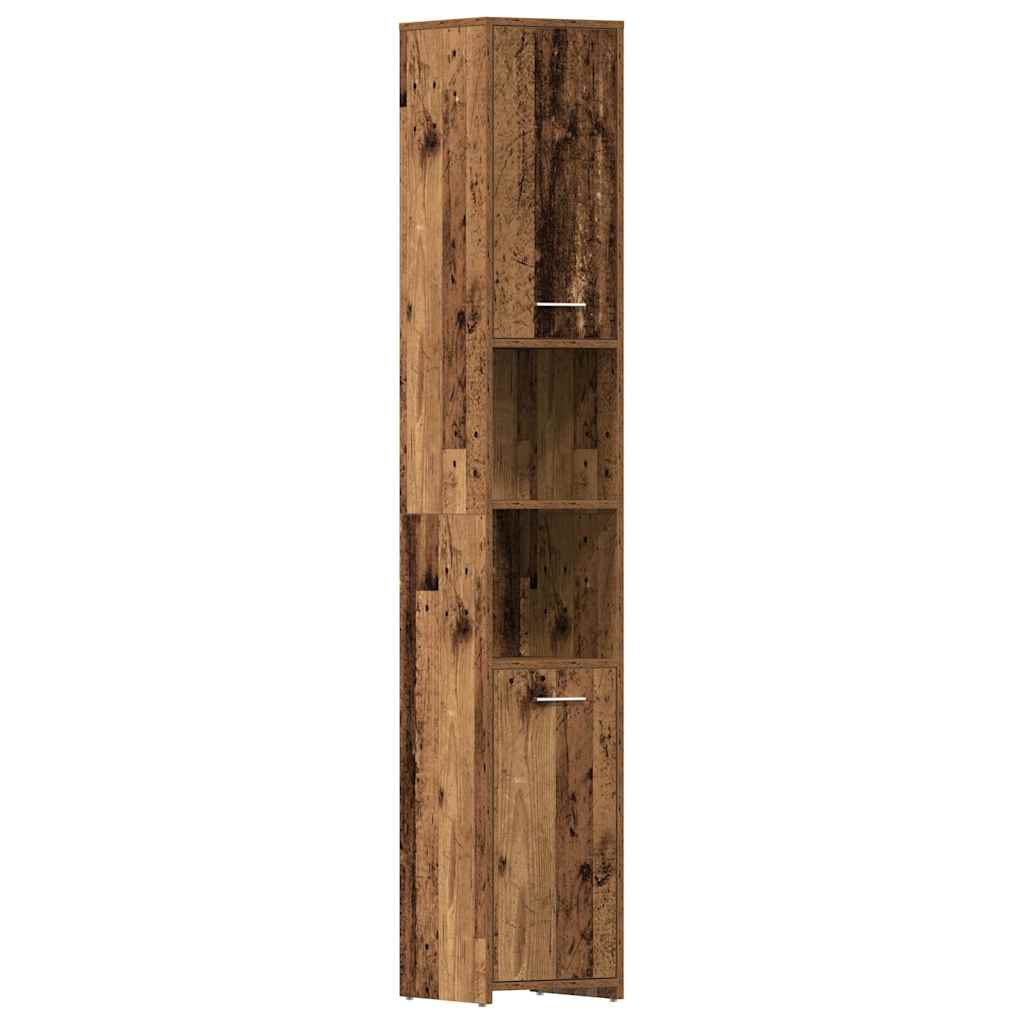 4-delige Badkamermeubelset bewerkt hout oud houtkleurig is nu te koop bij PeponiXL, paradijselijk wonen!