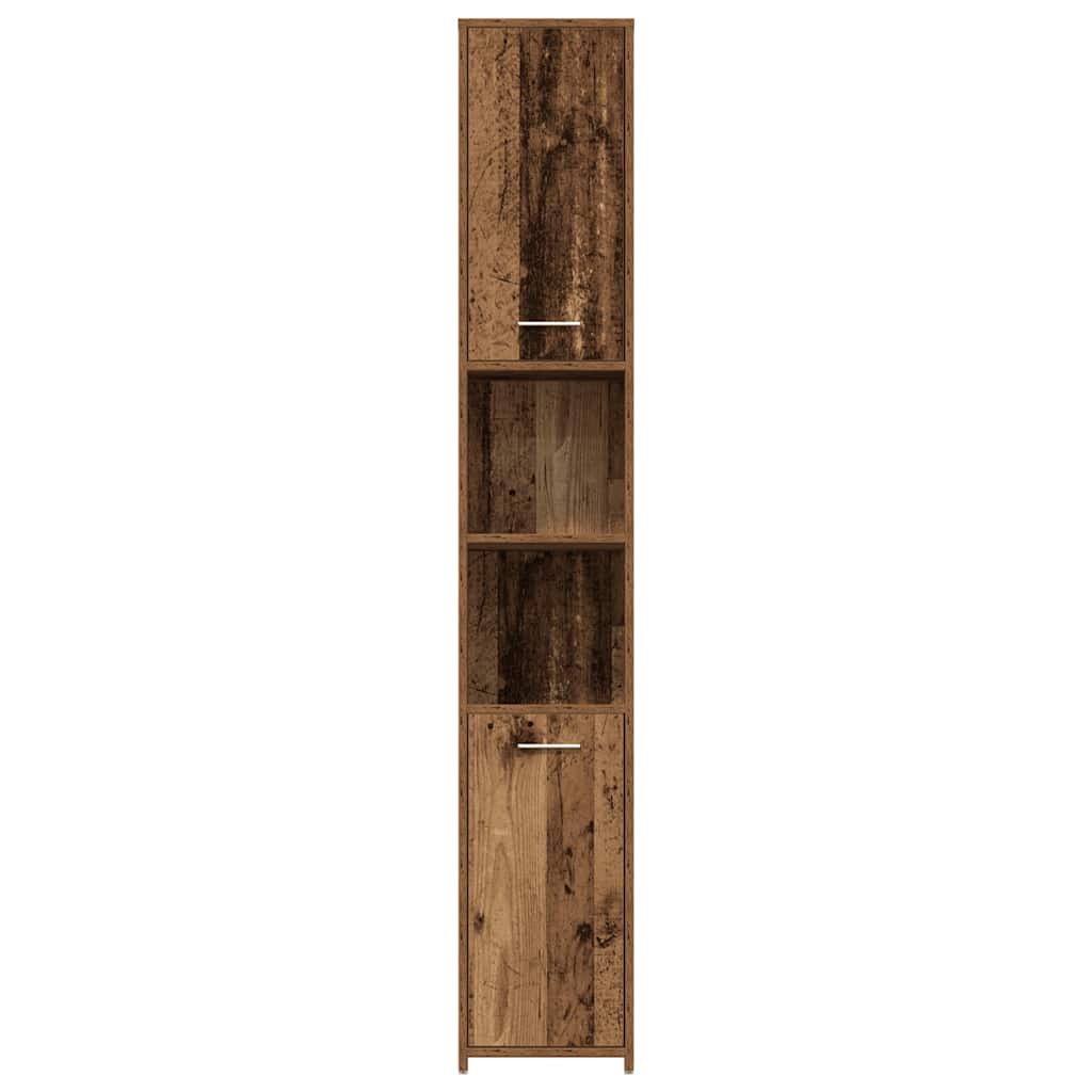 4-delige Badkamermeubelset bewerkt hout oud houtkleurig is nu te koop bij PeponiXL, paradijselijk wonen!