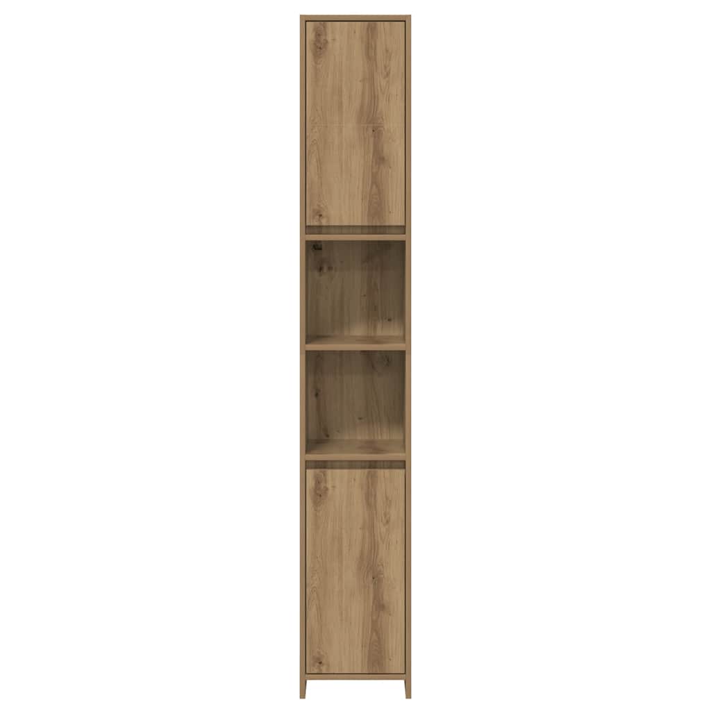 4-delige Badkamermeubelset bewerkt hout artisanaal eikenkleur is nu te koop bij PeponiXL, paradijselijk wonen!