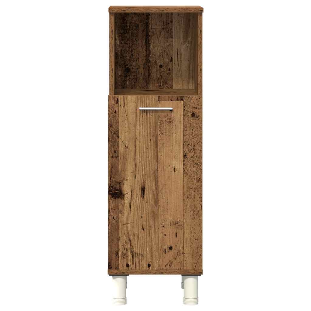 4-delige Badkamermeubelset bewerkt hout oud houtkleurig is nu te koop bij PeponiXL, paradijselijk wonen!