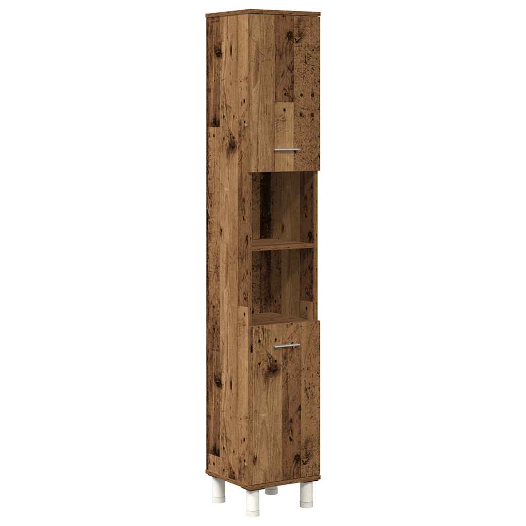 4-delige Badkamermeubelset bewerkt hout oud houtkleurig is nu te koop bij PeponiXL, paradijselijk wonen!