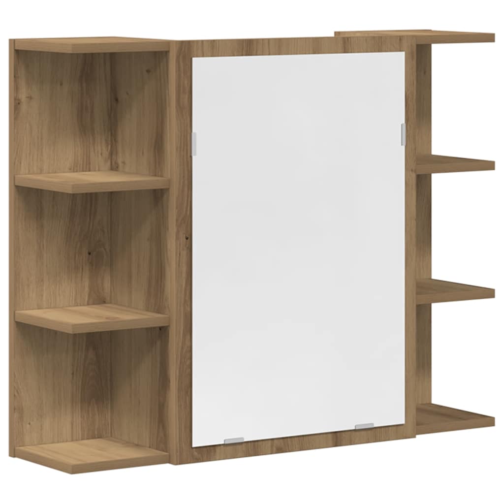 4-delige Badkamermeubelset bewerkt hout artisanaal eikenkleur is nu te koop bij PeponiXL, paradijselijk wonen!