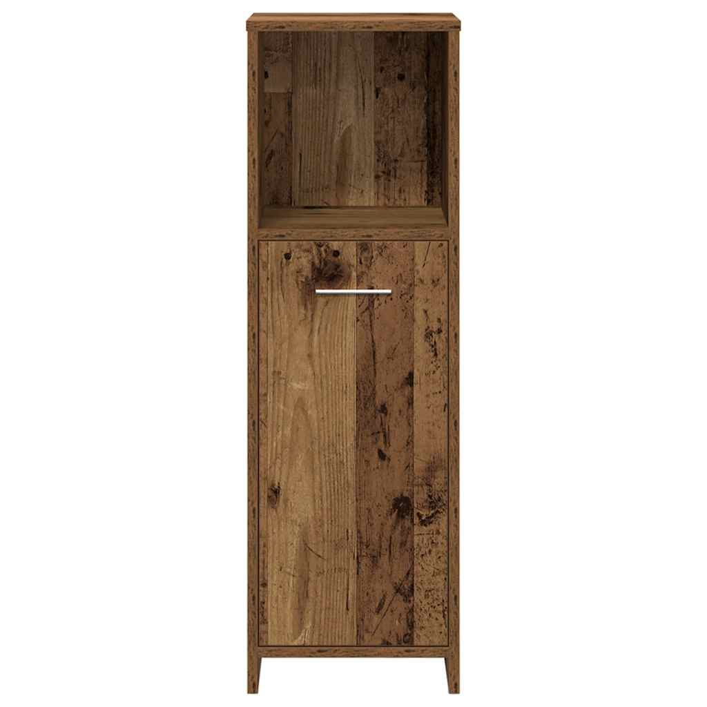 3-delige Badkamermeubelset bewerkt hout oud houtkleurig is nu te koop bij PeponiXL, paradijselijk wonen!