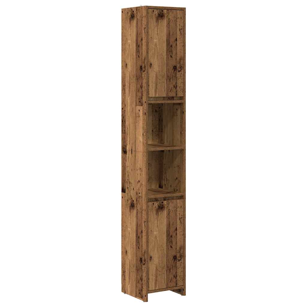 3-delige Badkamermeubelset bewerkt hout oud houtkleurig is nu te koop bij PeponiXL, paradijselijk wonen!