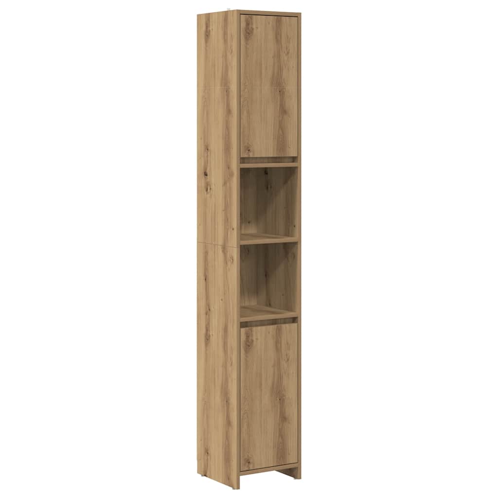 3-delige Badkamermeubelset bewerkt hout artisanaal eikenkleur is nu te koop bij PeponiXL, paradijselijk wonen!